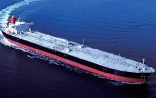 Vessel in transit across the seas to its destination A vessel in transit